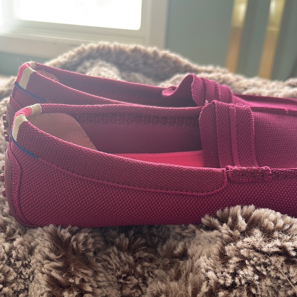 Rothy's Raspberry Canvas Driving Loafers - Picture 3 of 15